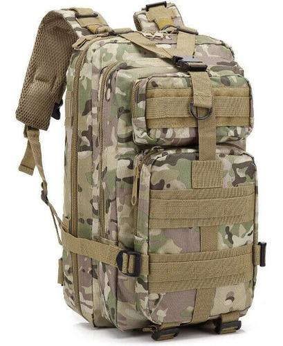 Imagem 2 de 2 de Mochila Tática Reforçada Militar Camuflada Impermeável