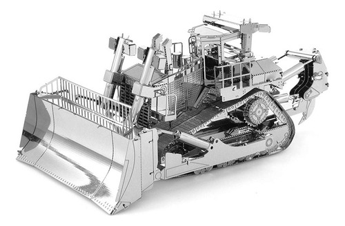 Rompecabezas 3d Metalico Bulldozer Armable Nivel Profesional