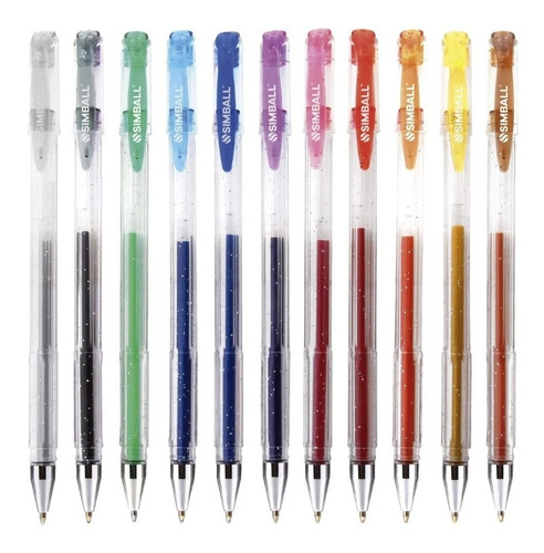 Imagen 2 de 4 de Simball 5126 Roller Power Gel Glitter X10