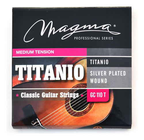 Encordado Guitarra Clásica Magma Tens. Media Titanium Gc110t