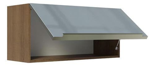 Alacena Gabinete Superior Cocina Madesa Lux 1 Puerta 70cm Color Rústico/Gris