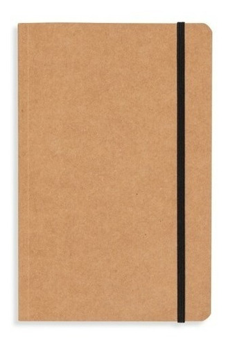 Caderneta Sketchbook Kraft Com Elástico 14x21cm
