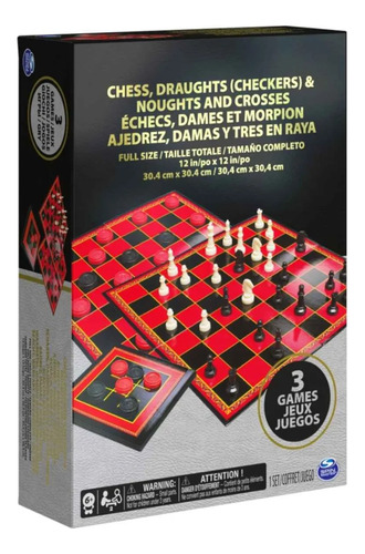 Juegos Black & Gold Backgammon Spin Master X3 Juegos Clásico