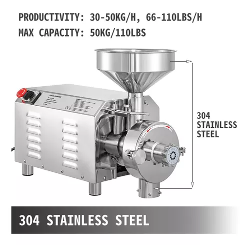 Molino Pulverizador Eléctrico de Granos, Semillas, Raices, Cortezas y  Especias 