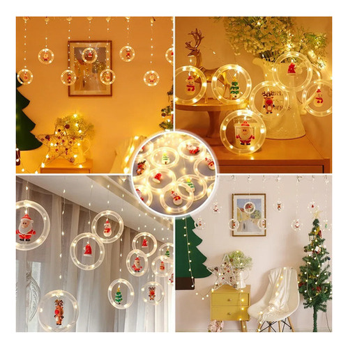 , Luces Navideñas De Ventana 3d Novedad Luces Colgantes Na