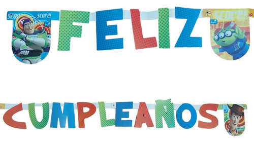 Guirnalda Feliz Cumpleaños Buzz Lightyear Toy Story 