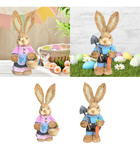 2 Figuras De Conejo De Pascua De Dibujos