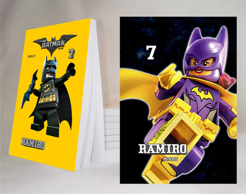 Batman Lego Souvenir Anotador Personalizado X48!l