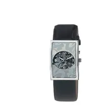 Comprar Reloj Mujer John L Cook Analogo Fashion 3424 Cuero Malla Negro Bisel Plateado Fondo Negro