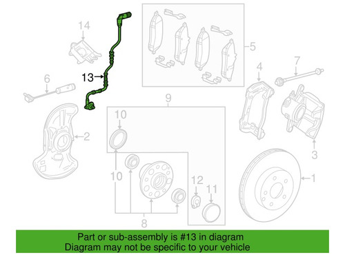 Sensor Freno Abs Mercedes Benz Slk200 2011-2022 1729056101