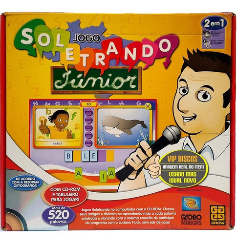 Jogo Soletrando Junior 2009 Luciano Huck - Original Sem Uso!
