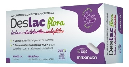Deslac Flora - Lactase + Lactobacillus (30 Caps) Neutro