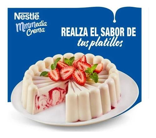 Media Crema Nestle 1 Lt (1.013kg) Caja Con 6 Pzas