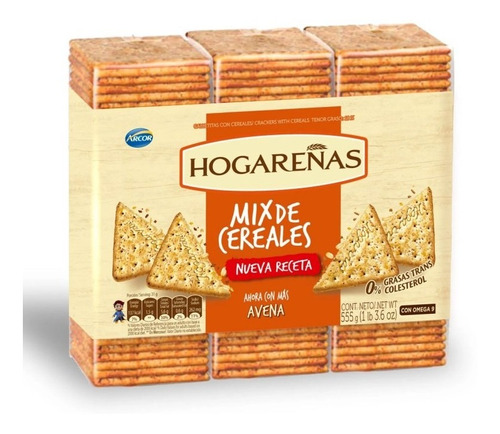 Galletitas Hogareñas Mix Cereales Tripack Mediano