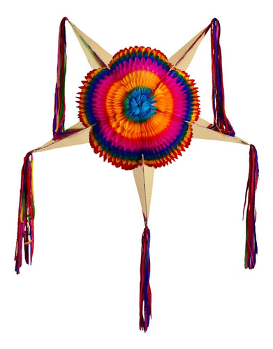 Papel Picado - Piñata Estrella  Grande Colores