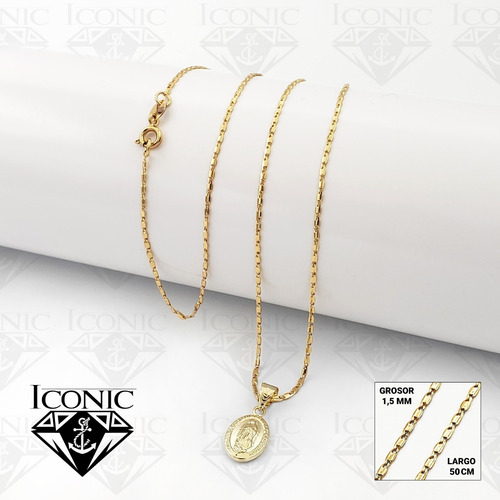 Cadena Con Medalla Guadalupe Oro Laminado 18k Iconic Store