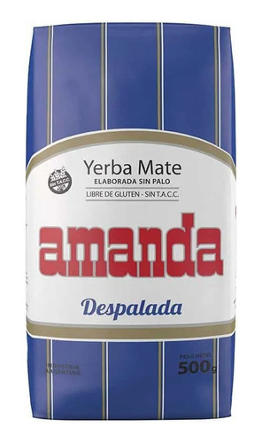 Pack Yerba Mate Amanda Despalada 500g X10 Unid. - Dh