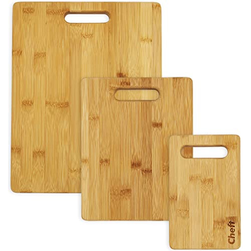 Tablas De Cortar De Bambú Asas, Set De 3 (grande, Medi...