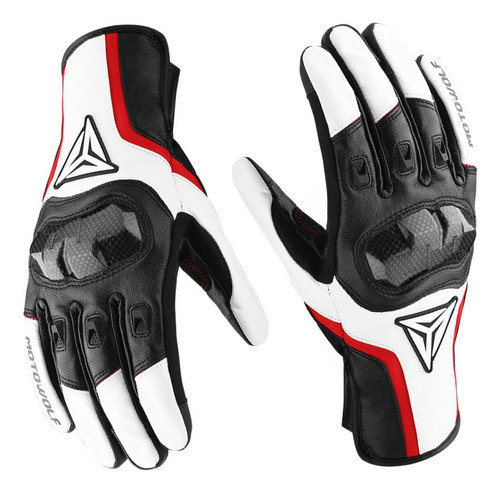 Guantes De Cuero 3m Thinsulate  Para Moto Motowolf 