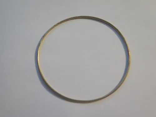 Par De Pulseras - Esclavas Enchapadas En Oro Dorado 6.6 Cm 6.6 Cm (Usado)