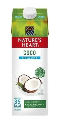 Bebida De Coco Natures Heart Sin Azúcar 946 Ml