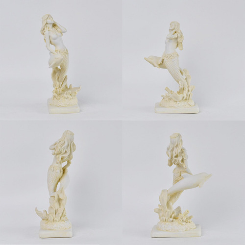 Smermaid Statue Resin Figurine Mapeop Ornament Escultura