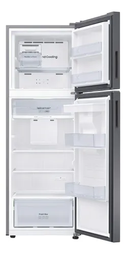 Refrigeradora Samsung 341lt Topmount Freezer Con Dispensador Color Plateado