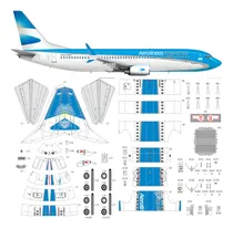 Comprar Boeing 737-800 Max Argentina \u002F Papercraft (envio X Mail) 