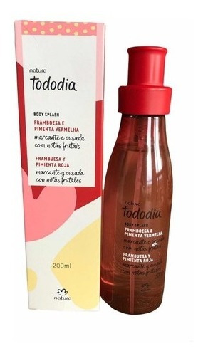 Body Splash Frambuesa Y Pimienta Roja 200ml Tododia Natura