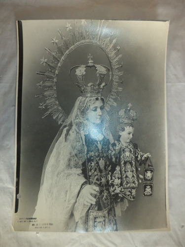 Vtg (c 1950) Fotografía Nuestra Señora Del Carmen Puebla 2