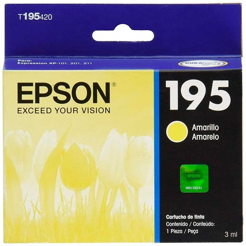 Cartucho De Tinta Epson # 195 Amarillo Original (t195420-al)