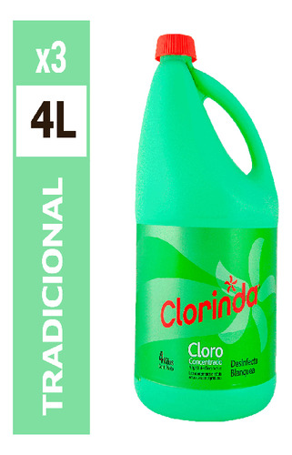 Cloro Tradicional Clorinda  4l,  (1uni)super