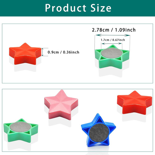 Imanes Para Refrigerador, 30 Unidades, 10 Colores, Imanes Fu