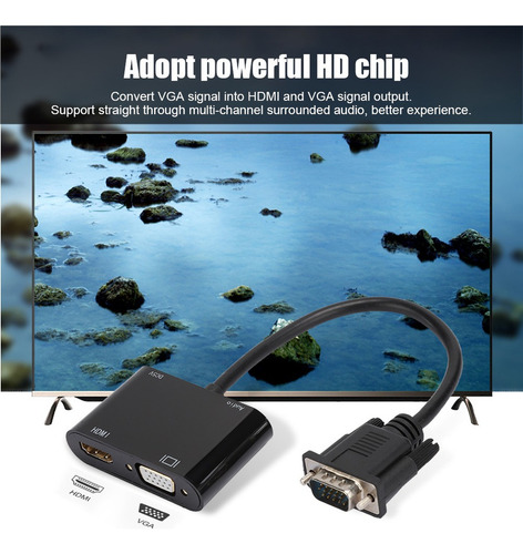 Vga A Hdmi Vga Hd Video Convertidor Cable Adaptador 4k X 2k