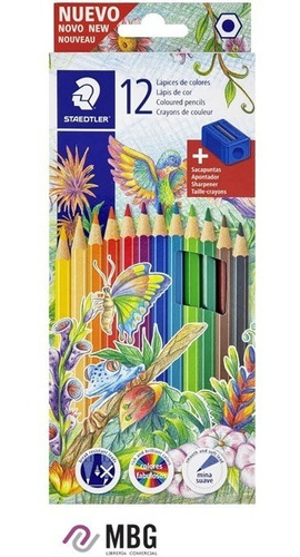 Lapices De Color Staedtler Por 12 Unidades + Sacapuntas