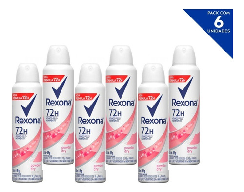 Kit C/6 Desodorantes Rexona Feminino Aerossol - Diversos
