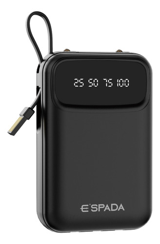 Power Bank 10.000mah Carregador Rápido Slim Portátil Bte-86e Cor Preto