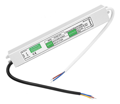 Fuente De Alimentación Con Interruptor Led Impermeable De 12