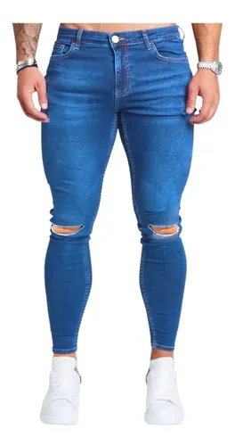 Jean chupin hombre roto clearance