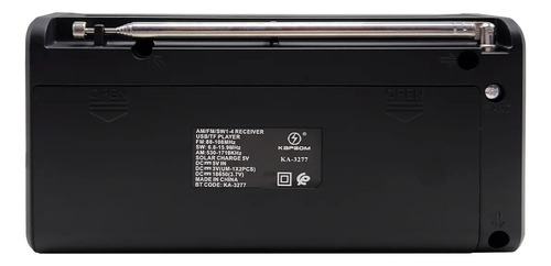 Rádio Emergência Bluetooth Fm/am Com Lanterna Led Recarregáv