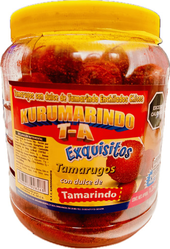 Tamarugos Dulce De Tamarindo Enchilados Bote 1.26kg