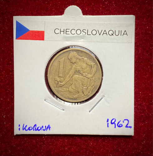 Moneda 1 Corona Checoslovaquia 1962 Km 50
