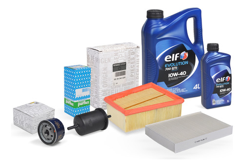 Kit Filtros 5 Lt Aceite Renault Kangoo 1.6 16v K4m Completo