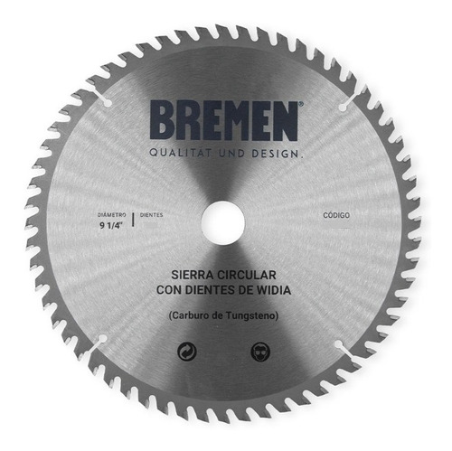 Disco Para Sierra Circular 9 1/4 Bremen 7820 30 Dientes