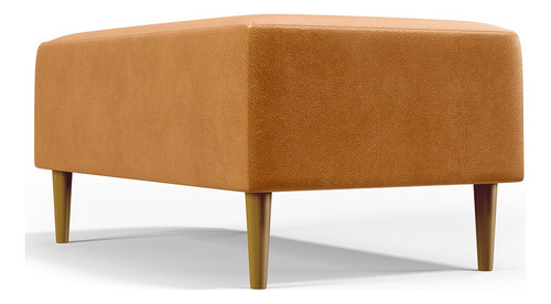 Puff Lyam Decor Cléo pés palito cuero whisky/madera