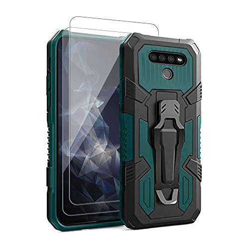 Funda Para Teléfono LG K51, Con Protector De Pantalla De Cri