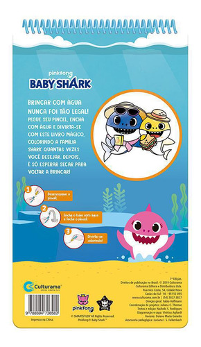 Kit 2 Livros Infantis De Colorir Com Água - Aquabook Baby Shark E Frozen 2