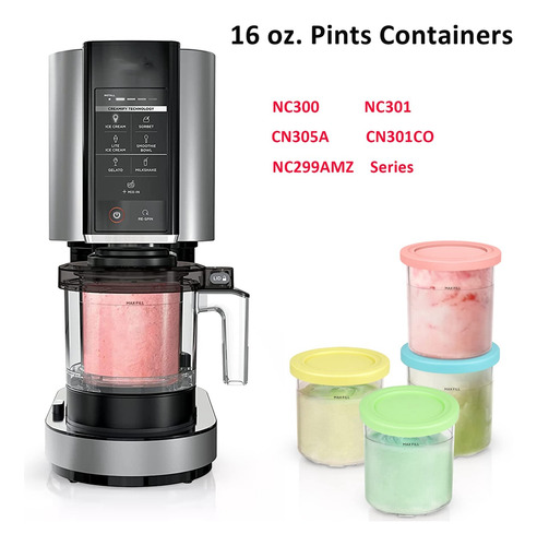 Pintas Y Tapas De Helado K04 Piezas Para Creami Nc301 Nc300