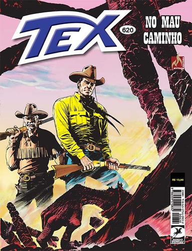 Tex Nº 620: No mau caminho, de Ruju, Pasquale. Série Tex (620), vol. 620. Editora Edições Mythos Eireli,Sergio Bonelli Editore, capa mole em português, 2020