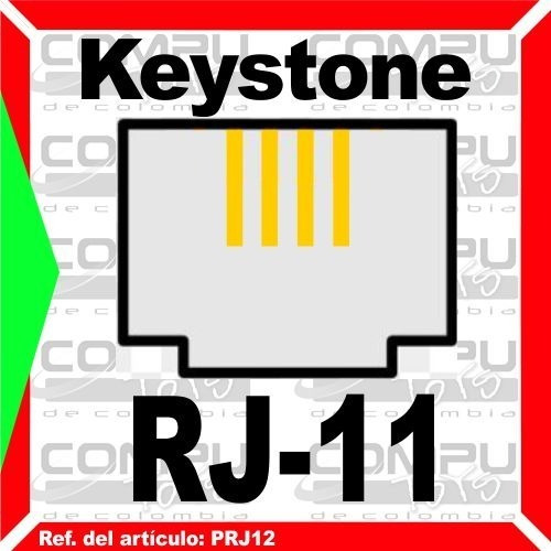 Imagen 5 de 6 de Keystone Jack Rj-11/rj-12 Cat 3 Ref: Prj12 Computoys Sas